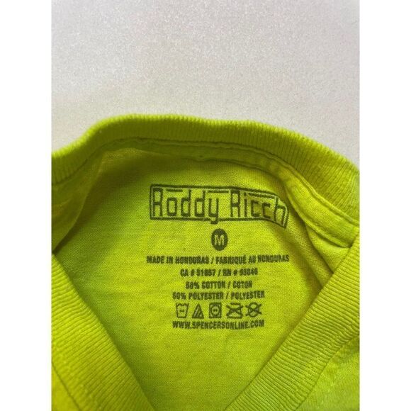 Roddy Ricch Graphic T-shirt Men Medium Neon Yellow Short Sleeve Music Rap - Picture 4 of 5